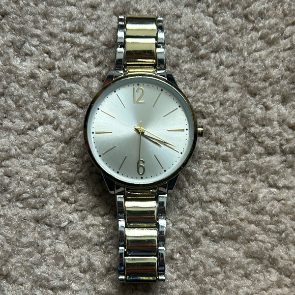 Accutime women’s vintage two‎ tone silver/gold bracelet watch one size - Picture 1 of 7
